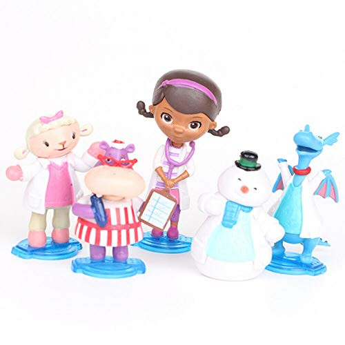 Lovely Doc McStuffins Check Up Time Action Figure Kids Toy Gift Cake Topper 5pcs/Set