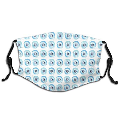 Comfortable Activated Carbon Filters mask,Continuous Pattern With Artistic Eyeballs Painting,Facial decorations for teens