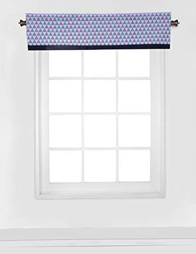 Bacati Woodlands Boys Cotton Window Valance, Aqua/Navy/Grey
