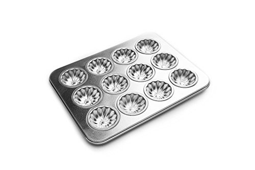 Fox Run 4635 Pixie Bun Pan, Tin-Plated Steel, 12-Cup