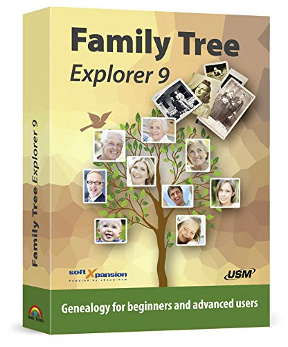 Family Tree Explorer 9 - Genealogy software - compatible with the international GEDCOM format - compatible with Win 10, 8.1, 7
