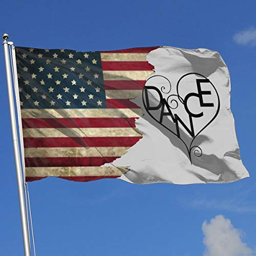 A13UDQ Outdoor Flags USA Flag Love Dancer 3X5 Ft Flag for Outdoor Indoor Home Decor Sports Fan Football Basketball Baseball Hockey
