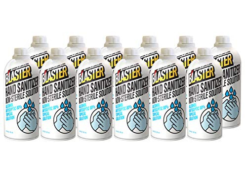 B'laster Hand Sanitizer Non-Sterile Alcohol Antiseptic 80 percent Topical Solution, 8.5 FL OZ Refill Canisters, 12 Pack