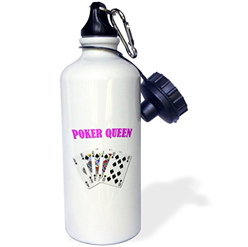 3dRose Poker Queen. Funny Quote. Popular Saying. -Sports Water Bottle, 21oz (wb_218710_1), 21 oz Multicolor 3dRose Poker Queen. Funny Quote. Popular Saying. -Sports Water Bottle, 21oz (wb_218710_1), 21 oz Multicolor
