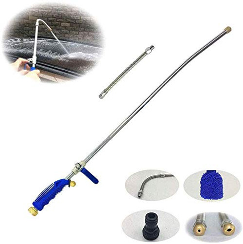 Buyplus High Pressure Hydro Jet Wand - 39 inches Long Extendable Garden Sprayer Power Washer Attachment Water Hose Nozzle Car Washer, Flexible Glass Cleaning Tool Window Water Cleaner