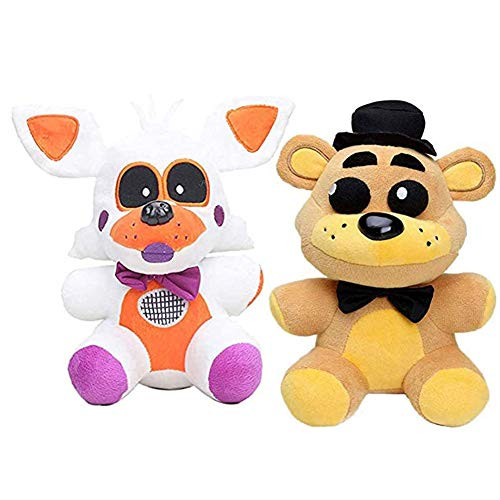 YLEAFUN Five Nights Plush Dolls Figure Toys Sets, Gifts for Five Nights Game Fans 7Inch Plush Toy - Stuffed Toys Dolls - Kids Gifts Fazbear Plush Toys Five Nights