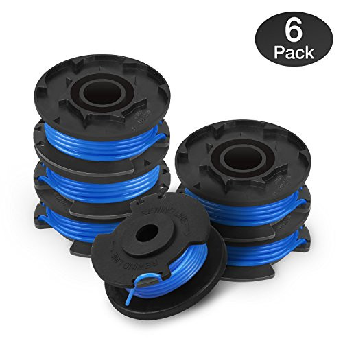 YASSUN Single Line String Trimmer Replacement Spool for Greenworks, 0.065" Autofeed Replacement Spools String Trimmers - 6 pack