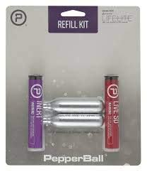 PepperBall Standard Refill Kit for Original LifeLite Launcher, Live  and  Inert Projectiles, 12G CO2