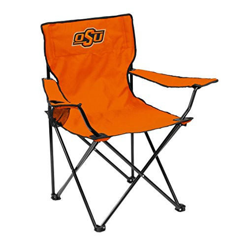 Logo Brands NCAA Oklahoma State Cowboys Adult Unisex Adult Quad Chair with Single Cup Holder, Orange, One Size