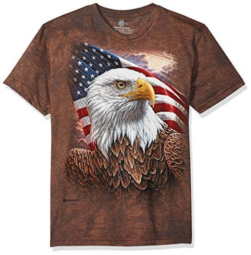 The Mountain Independence Eagle Adult T-Shirt, Brown, Small The Mountain Independence Eagle Adult T-Shirt, Brown, Small