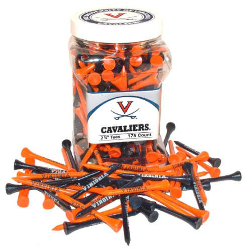 Team Golf NCAA Virginia Cavaliers 2-3/4" Golf Tees, 175 Pack, Regulation Size, Multi Team Colors