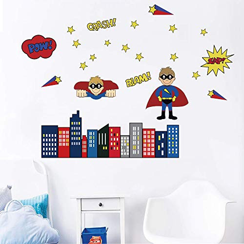decalmile Superhero Wall Decals Kids Wall Stickers Boys Bedroom Baby Nursery Playing Room Decor decalmile Superhero Wall Decals Kids Wall Stickers Boys Bedroom Baby Nursery Playing Room Decor