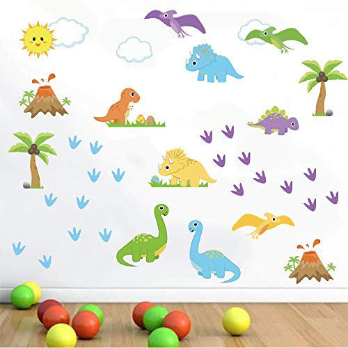 decalmile Colorful Dinosaur Wall Decals Palm Tree Kids Wall Stickers Baby Nursery Kids Bedroom Wall Decor decalmile Colorful Dinosaur Wall Decals Palm Tree Kids Wall Stickers Baby Nursery Kids Bedroom Wall Decor