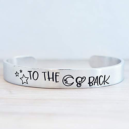 To the Moon and Back Hand Stamped Cuff Bracelet To the Moon and Back Hand Stamped Cuff Bracelet