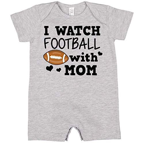inktastic I Watch Football with My Mom Infant Romper 6 Months Heather 38d3a