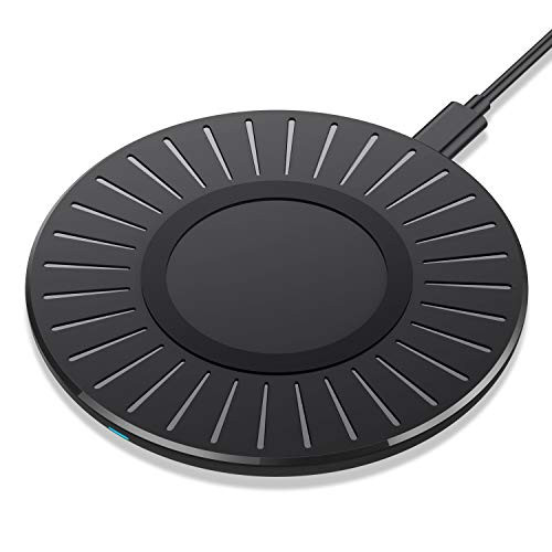 Wireless Charger; QI-Certified Fast Wireless Charging Pad 7.5W Compatible with iPhone Xs MAX/XR/XS/X/8/8 Plus,10W Compatible Galaxy S10/S10 Plus/S10E/S9 - Black Wireless Charger; QI-Certified Fast Wireless Charging Pad 7.5W Compatible with iPhone Xs MAX/XR/XS/X/8/8 Plus,10W Compatible Galaxy S10/S10 Plus/S10E/S9 - Black