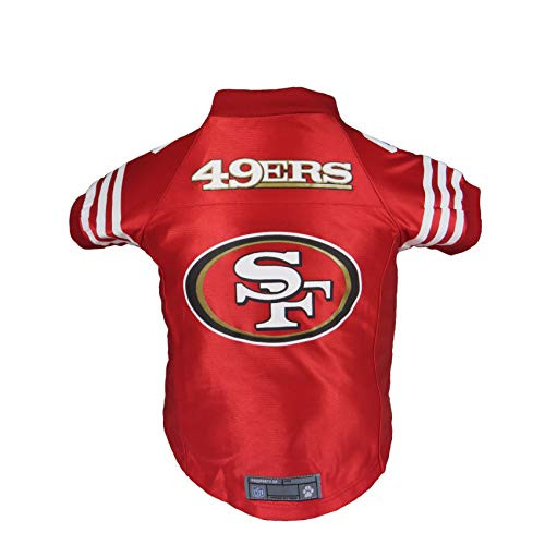 Littlearth NFL San Francisco 49ers NFL Premium Pet Jersey - Sports Jersey Designed for Dogs and Cats, Xtra Large, Team Multi Color