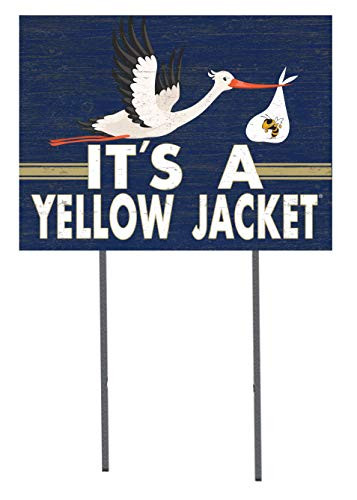 KH Sports Fan 18x24 Lawn Sign Stork Yard Sign It's A Georgia Tech Yellow Jackets