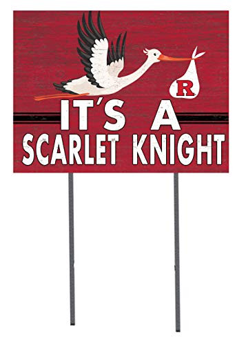 KH Sports Fan 18x24 Lawn Sign Stork Yard Sign It's A Rutgers Scarlet Knights