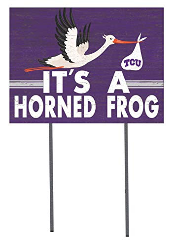 KH Sports Fan 18x24 Lawn Sign Stork Yard Sign It's A Texas Christian Horned Frogs