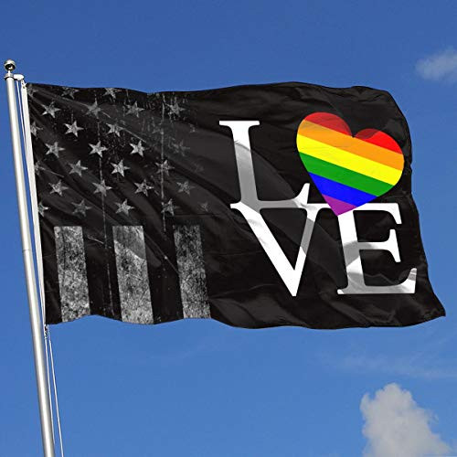 A13UDQ Outdoor Flags USA Flag Gay Pride 3X5 Ft Flag for Outdoor Indoor Home Decor Sports Fan Football Basketball Baseball Hockey