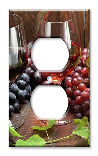 Art Plates Brand Electrical Outlet Cover Wall/Switch Plate - Wine with Grapes
