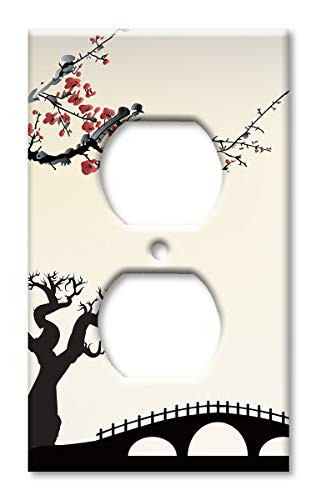Art Plates Brand Electrical Outlet Cover Wall/Switch Plate - Asian Architecture I