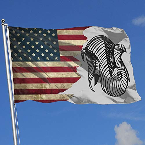 A13UDQ Outdoor Flags USA Flag Geometric Elephant 3X5 Ft Flag for Outdoor Indoor Home Decor Sports Fan Football Basketball Baseball Hockey