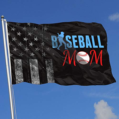 A13UDQ Outdoor Flags Worn-Out USA Flag Baseball Mom 3X5 Ft Flag for Outdoor Indoor Home Decor Sports Fan Football Basketball Baseball Hockey