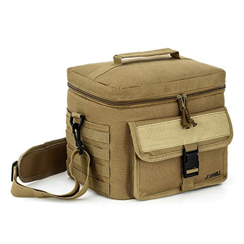 JOYHILL Tactical Lunch Bag, Insulated Lunch Bag for Men Adult, Thermal Lunch Bag Lunch Cooler with Should Strap, Large Lunch Box Bag Meal Prep Lunch Cooler for Work School Picnic-Sandy