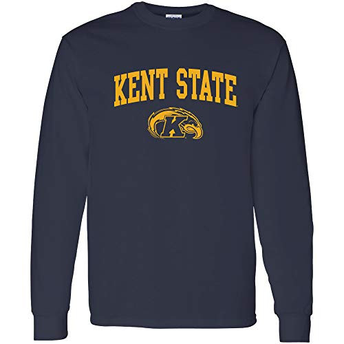 AL03 - Kent State Golden Flashes Arch Logo Long Sleeve - X-Large - Navy