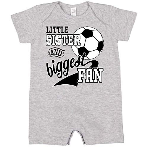 inktastic Little Sister and Biggest Fan- Infant Romper 24 Months Heather 2c19a