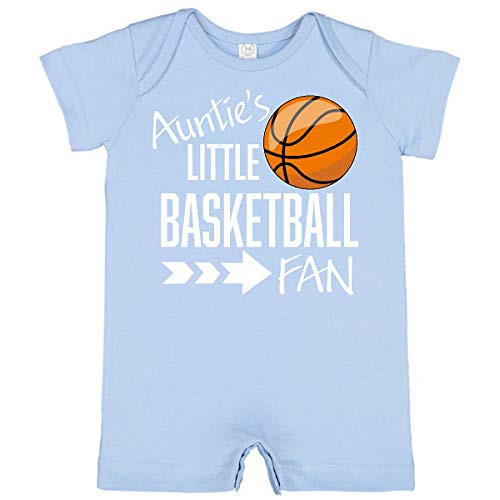inktastic Auntie's Little Basketball Fan Infant Romper Newborn Light Blue 31b09 inktastic Auntie's Little Basketball Fan Infant Romper Newborn Light Blue 31b09