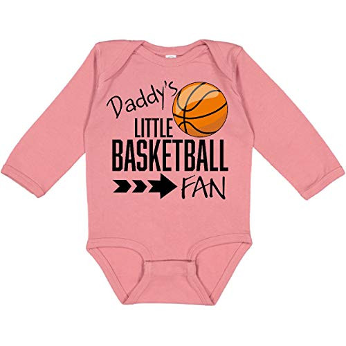 inktastic Daddy's Little Basketball Fan Long Sleeve Creeper 6 Months Mauve 31b0c