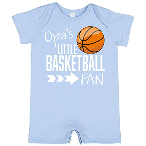 inktastic Opa's Little Basketball Fan Infant Romper 12 Months Light Blue 31b15