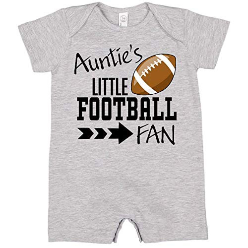 inktastic Auntie's Little Football Fan Infant Romper Newborn Heather 31b1c inktastic Auntie's Little Football Fan Infant Romper Newborn Heather 31b1c