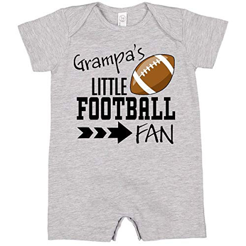 inktastic Grampa's Little Football Fan Infant Romper Newborn Heather 31b20 inktastic Grampa's Little Football Fan Infant Romper Newborn Heather 31b20