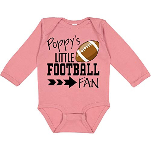 inktastic Poppy's Little Football Fan Long Sleeve Creeper 12 Months Mauve 31b36