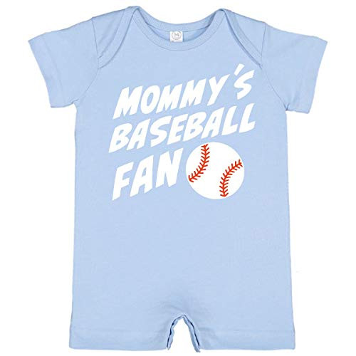 inktastic Mommy's Baseball Fan Infant Romper 18 Months Light Blue 351e2
