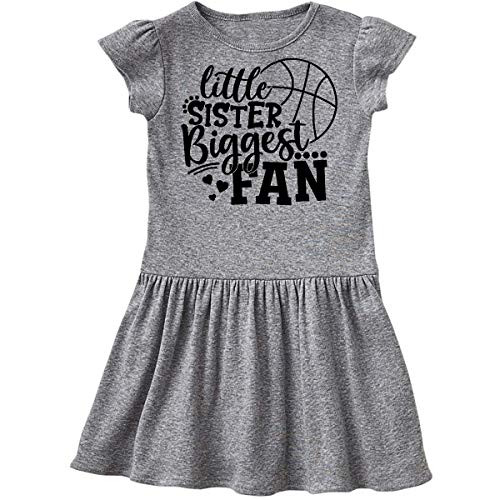inktastic Little Sister, Biggest Fan Infant Dress 24 Months Heather 3df99