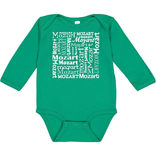 inktastic Mozart Fan Long Sleeve Creeper Newborn Kelly Green F284 inktastic Mozart Fan Long Sleeve Creeper Newborn Kelly Green F284