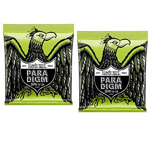 2 PACK Ernie Ball 2021 Paradigm Regular Slinky Electric Guitar Strings .010-.046