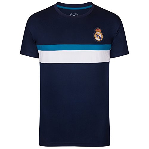 Real Madrid FC Official Football Gift Mens Poly Training Kit T-Shirt Navy 3XL Real Madrid FC Official Football Gift Mens Poly Training Kit T-Shirt Navy 3XL