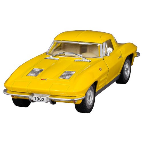 1963 Corvette Sting Ray Die-Cast Metal Collectible Toy Car (Yellow)