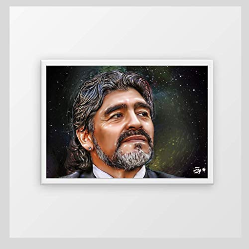 Maradona poster/Diego Maradona soccer figure print/Maradona picture