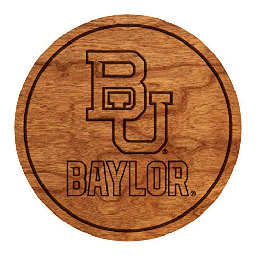 LazerEdge NCAA Wooden Coasters -Set of 4- -Baylor Bears-