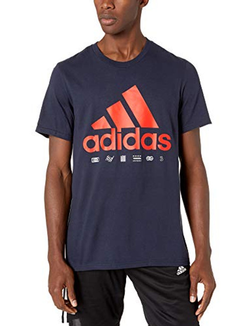 adidas Men's Hypersport Amplifier Graphic Tee, Legend Ink, Large adidas Men's Hypersport Amplifier Graphic Tee, Legend Ink, Large