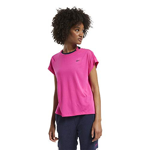 Reebok Workout Ready Supremium T-Shirt with Back Detail, Proud Pink, S