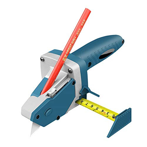 Drywall Cutting Tool, All-in-one Hand Tool with Measuring Tape and Utility KnifeMeasure, Mark and Cut Drywall, Shingles, Insulation, Tile, Carpet, Foam, Measure and Mark Wood for Rip Cuts