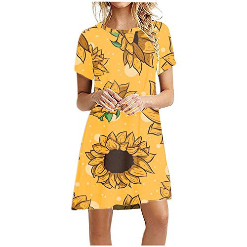 fine_fine Women Dresses Short Sleeve T Shirt Summer Printed Short Mini Dress Fashion Round Neck Dress fine_fine Women Dresses Short Sleeve T Shirt Summer Printed Short Mini Dress Fashion Round Neck Dress